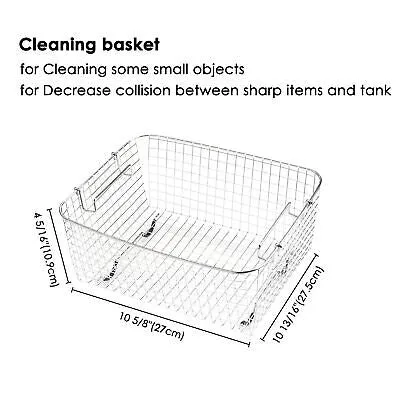 10L Stainless Steel Ultrasonic Cleaner Heater w/ Timer Bracket Jewelry Cleaning
