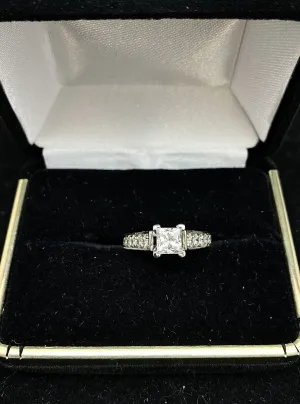 1.10 ct Diamond Filigree Design Engagement Ring in Solid WG - $20K APR w/ CoA!!!