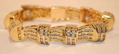 12 Carat Vintage Diamond Bracelet in Yellow Gold - $30K VALUE