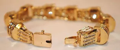 12 Carat Vintage Diamond Bracelet in Yellow Gold - $30K VALUE