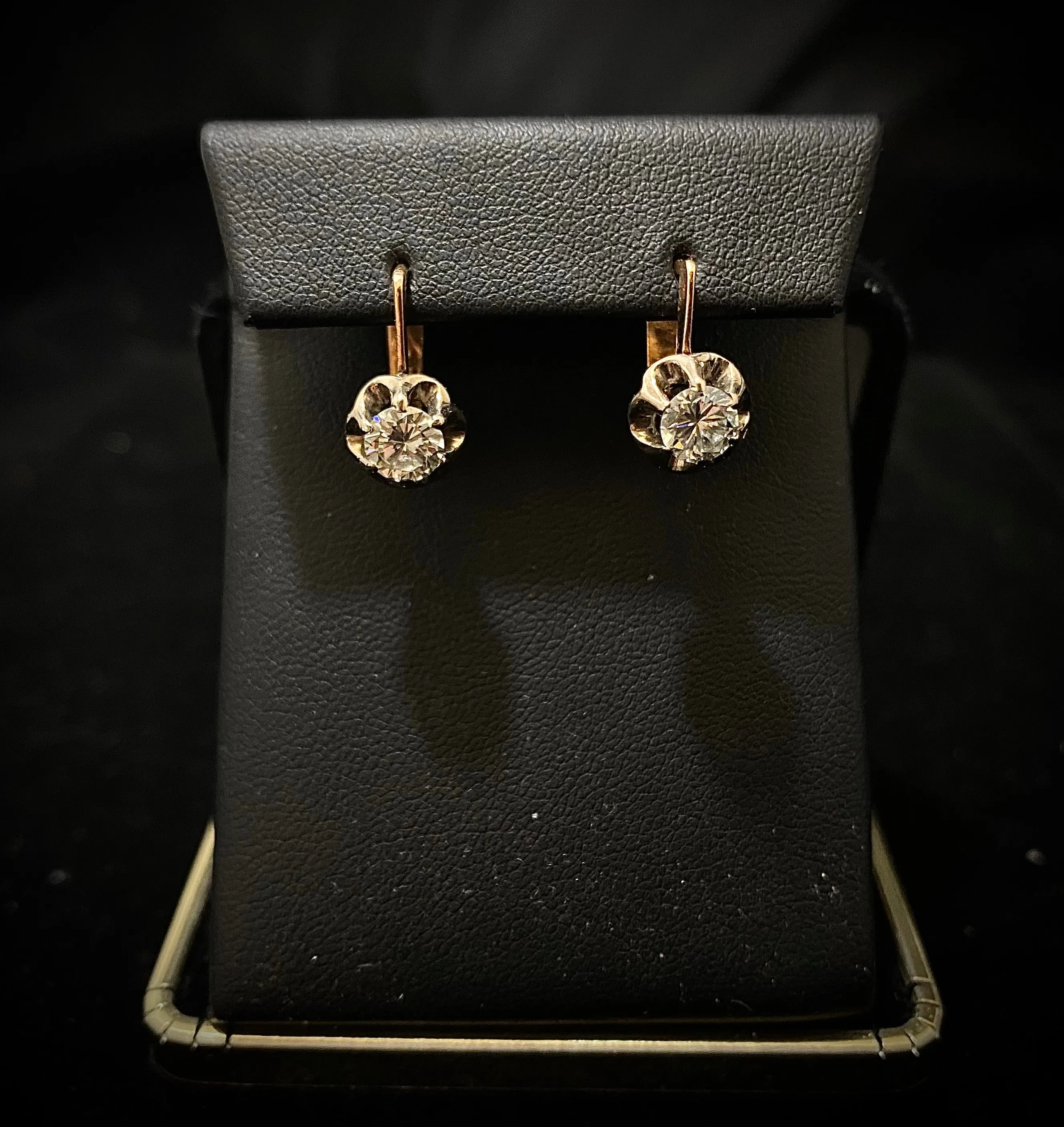 1.2ct DIamond Beautiful Plug Earrings in Solid Rose Gold - $15K APR w/ CoA!