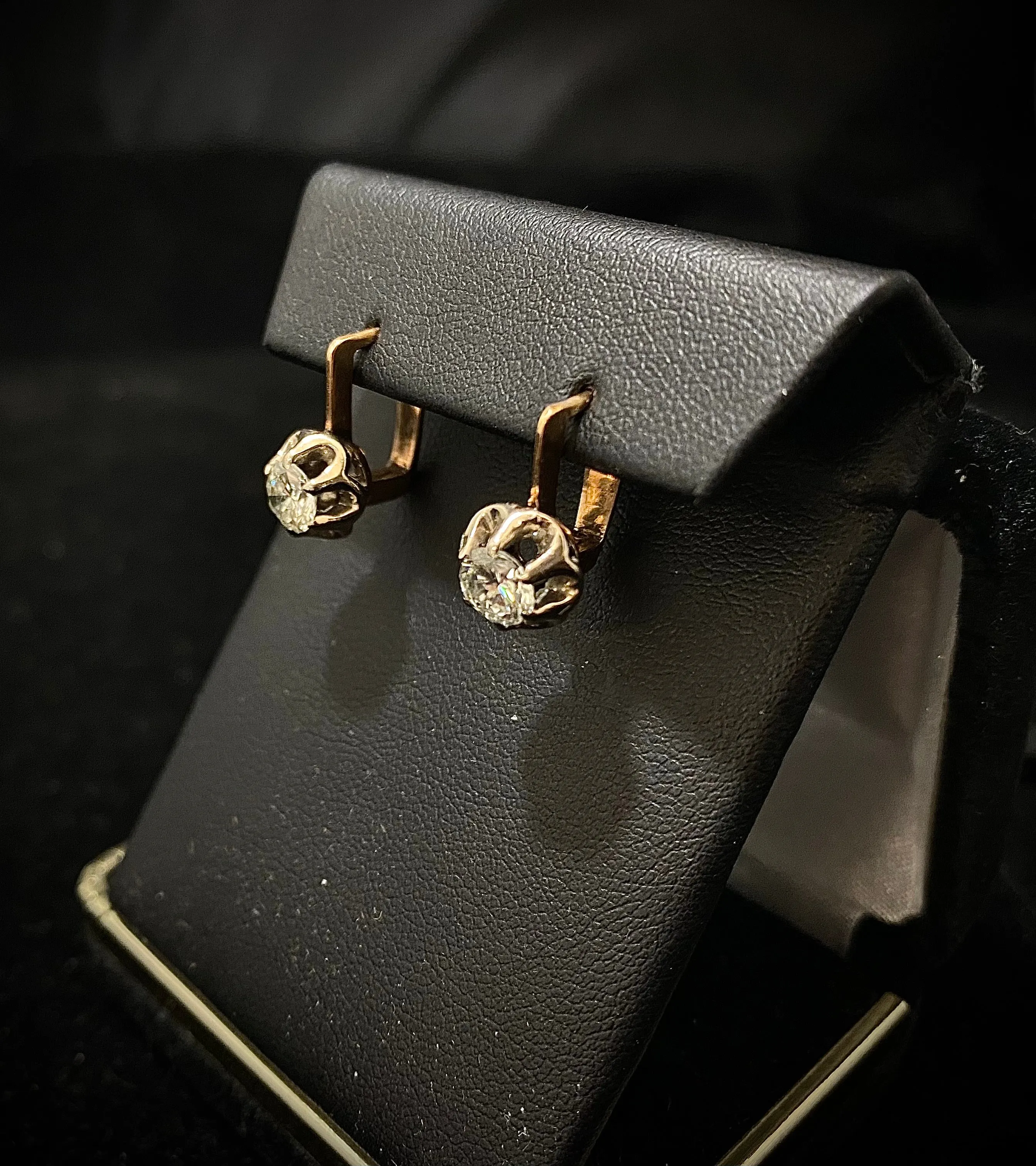 1.2ct DIamond Beautiful Plug Earrings in Solid Rose Gold - $15K APR w/ CoA!