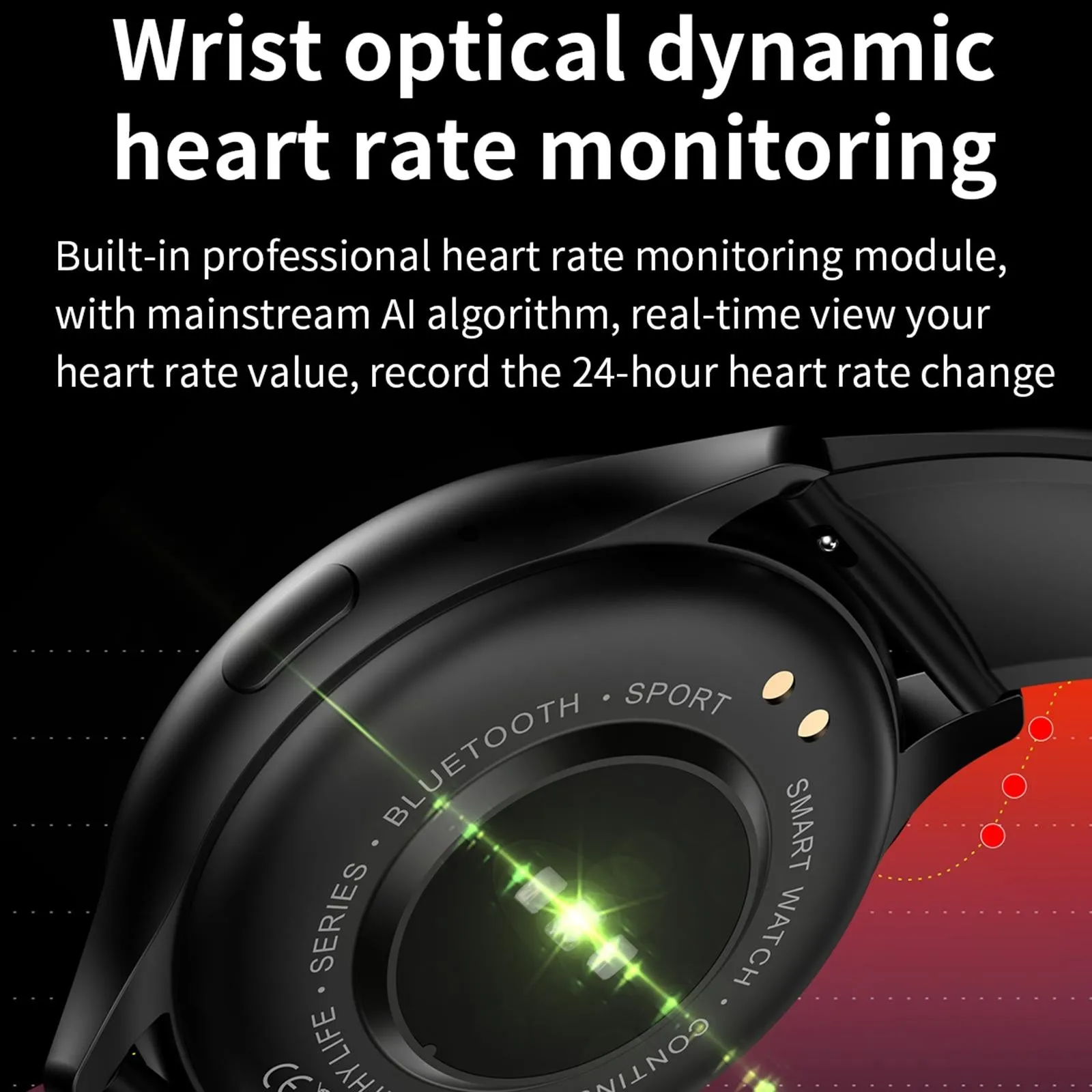 1.43 Inch Bt5.0 Ip67 Sport Smart Watch Support Bluetooth Call / Message Notification / Heart Rate / Blood Pressure Health Monitor