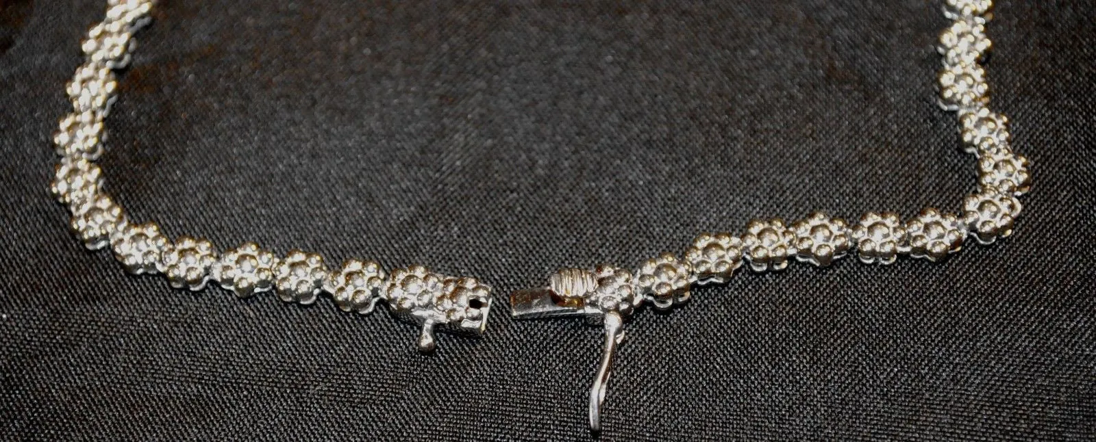 14.5  Carat Graduated Diamond Flower Cluster Necklace in White Gold - $40K VALUE