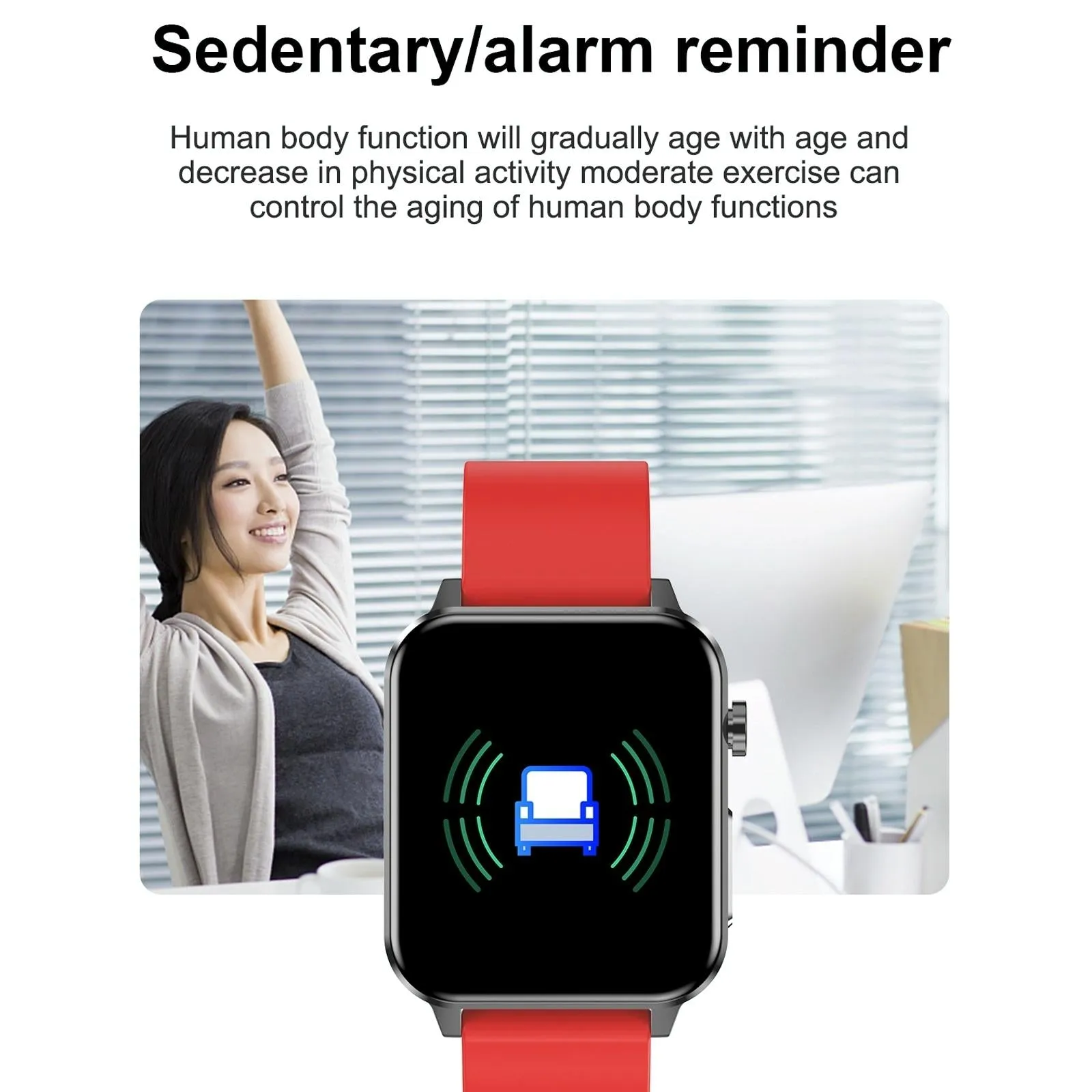 1.7 Inch Tft Colour Screen Ip68 Waterproof Smart Watch Support Blood Oxygen Monitoring / Body Temperature Monitoring / Ai Medical Diagnosis - Leather Strap