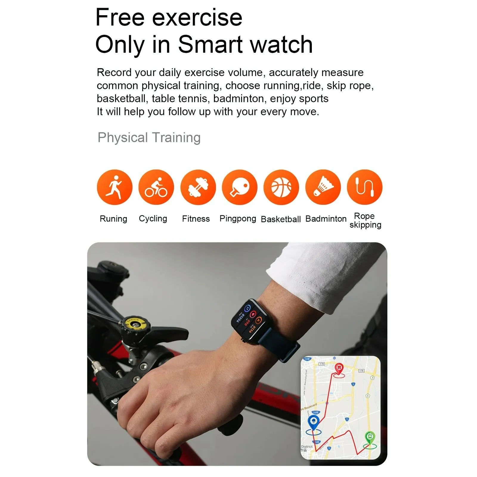 1.7 Inch Tft Colour Screen Ip68 Waterproof Smart Watch Support Blood Oxygen Monitoring / Body Temperature Monitoring / Ai Medical Diagnosis - Leather Strap