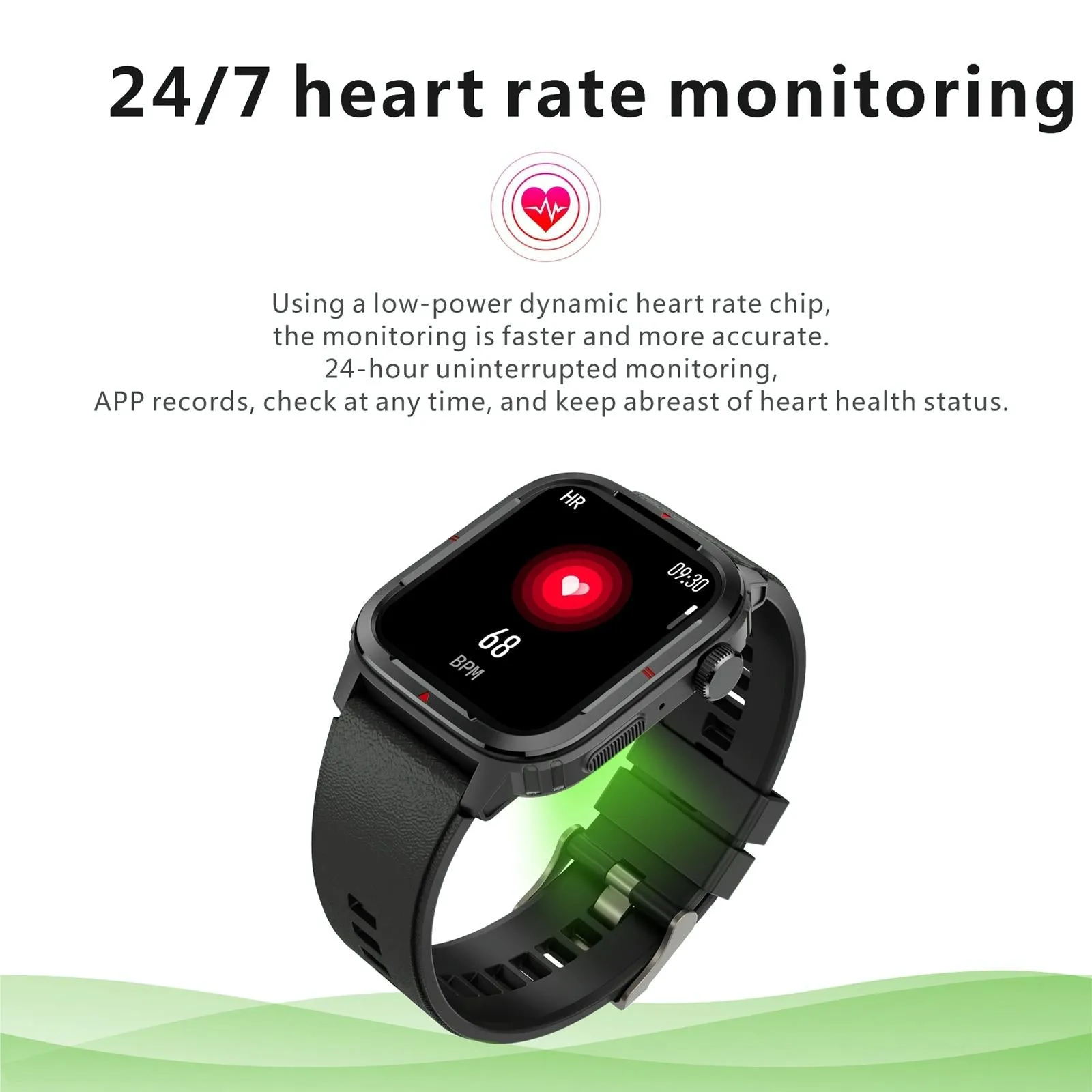 1.7 Inch Tft Hd Screen Smart Watch Support Bluetooth Calling / Blood Pressure Monitoring