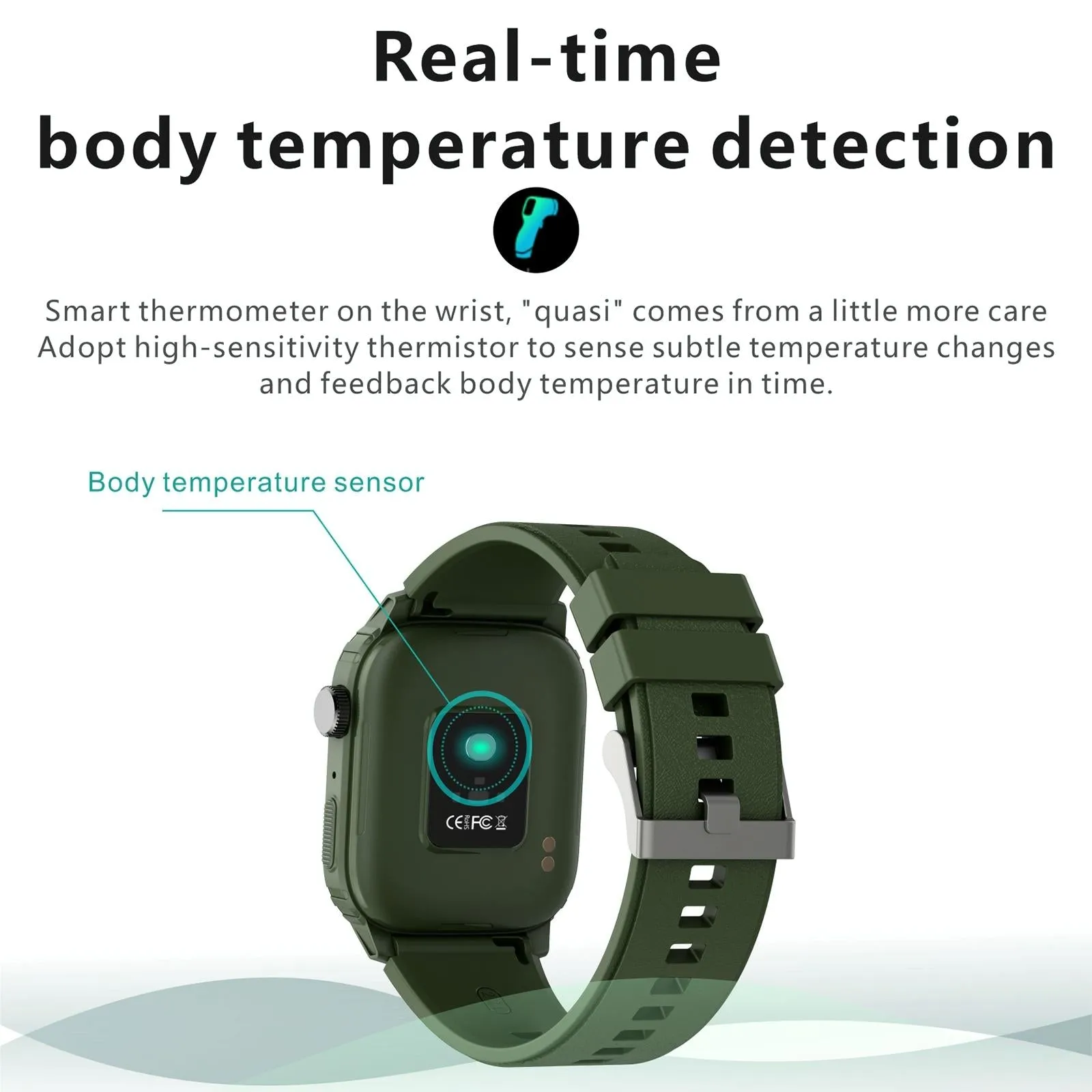 1.7 Inch Tft Hd Screen Smart Watch Support Bluetooth Calling / Blood Pressure Monitoring
