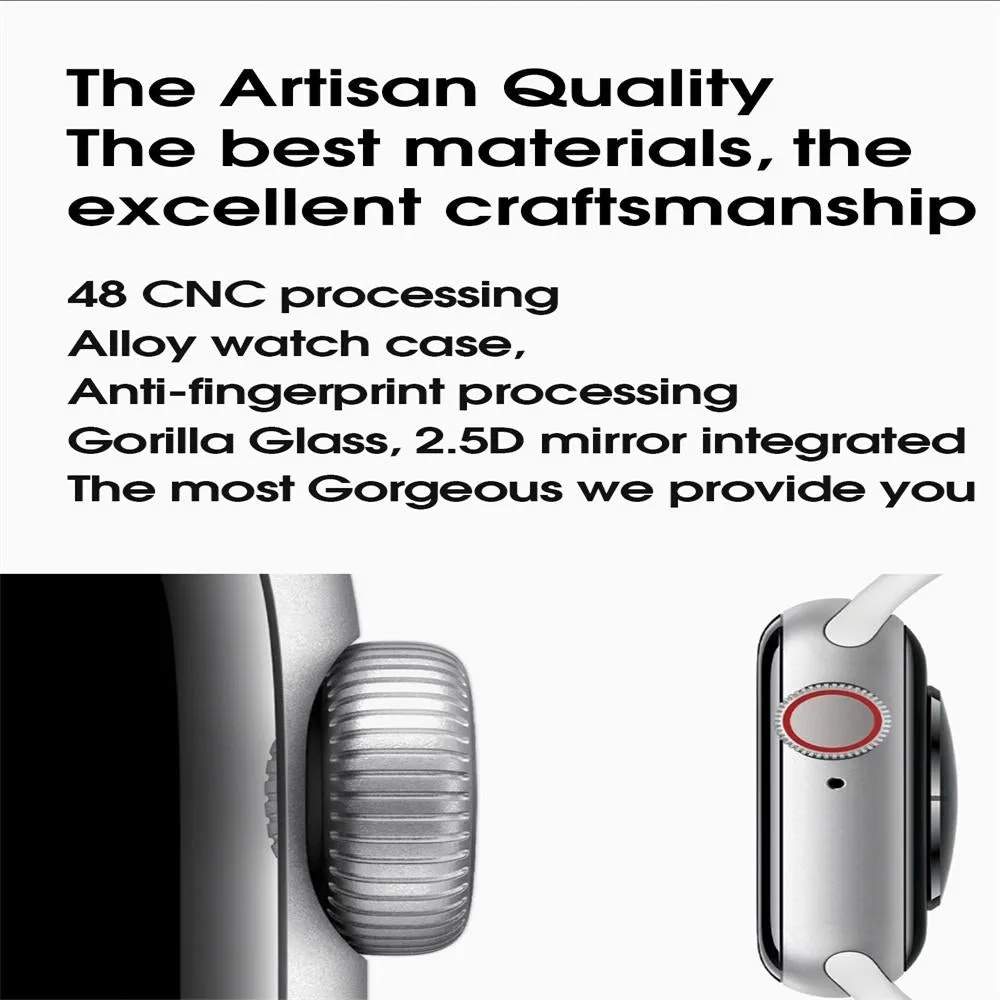 1.75 Inch Ips Smart Watch Waterproof Temp / Heart / Bp / Sleep Monitoring