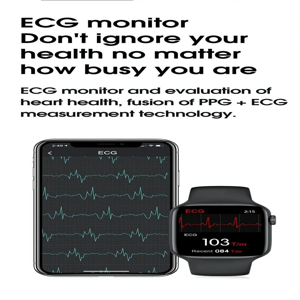 1.75 Inch Ips Smart Watch Waterproof Temp / Heart / Bp / Sleep Monitoring