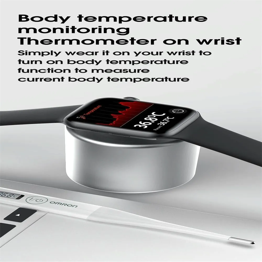 1.75 Inch Ips Smart Watch Waterproof Temp / Heart / Bp / Sleep Monitoring
