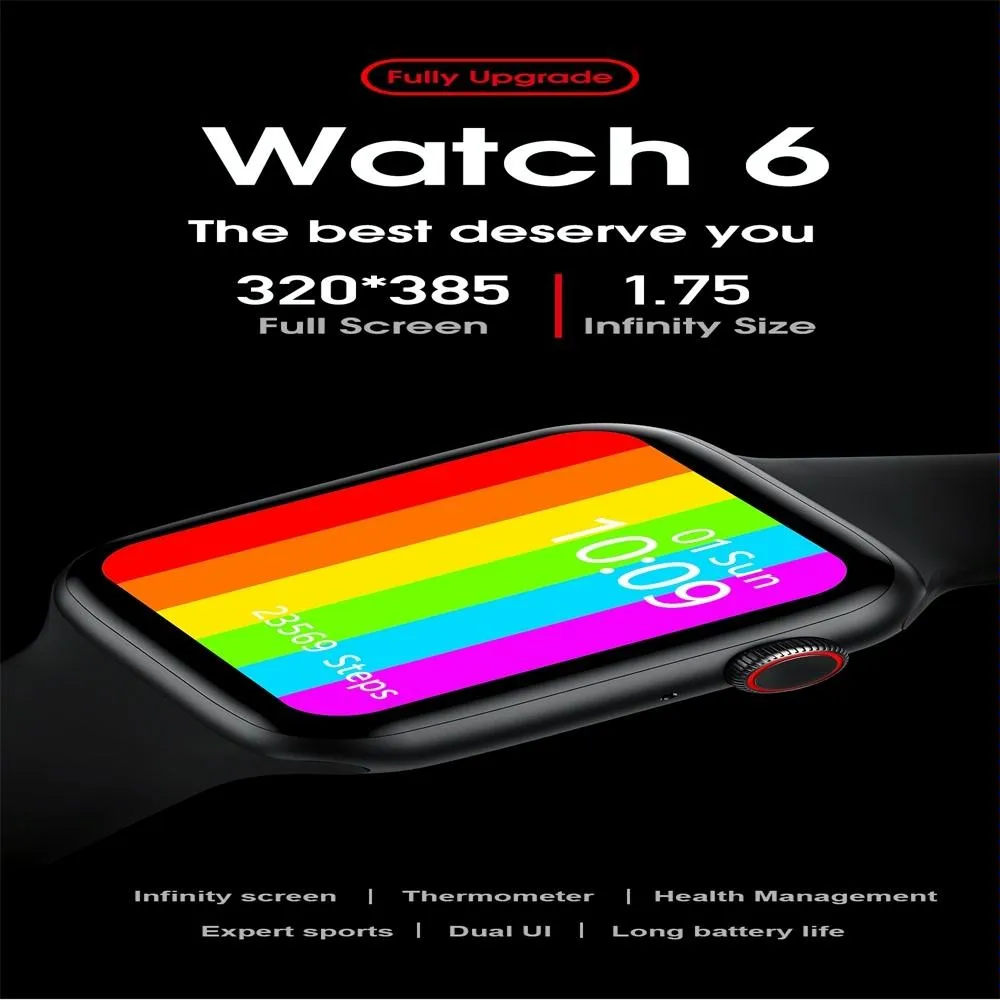 1.75 Inch Ips Smart Watch Waterproof Temp / Heart / Bp / Sleep Monitoring