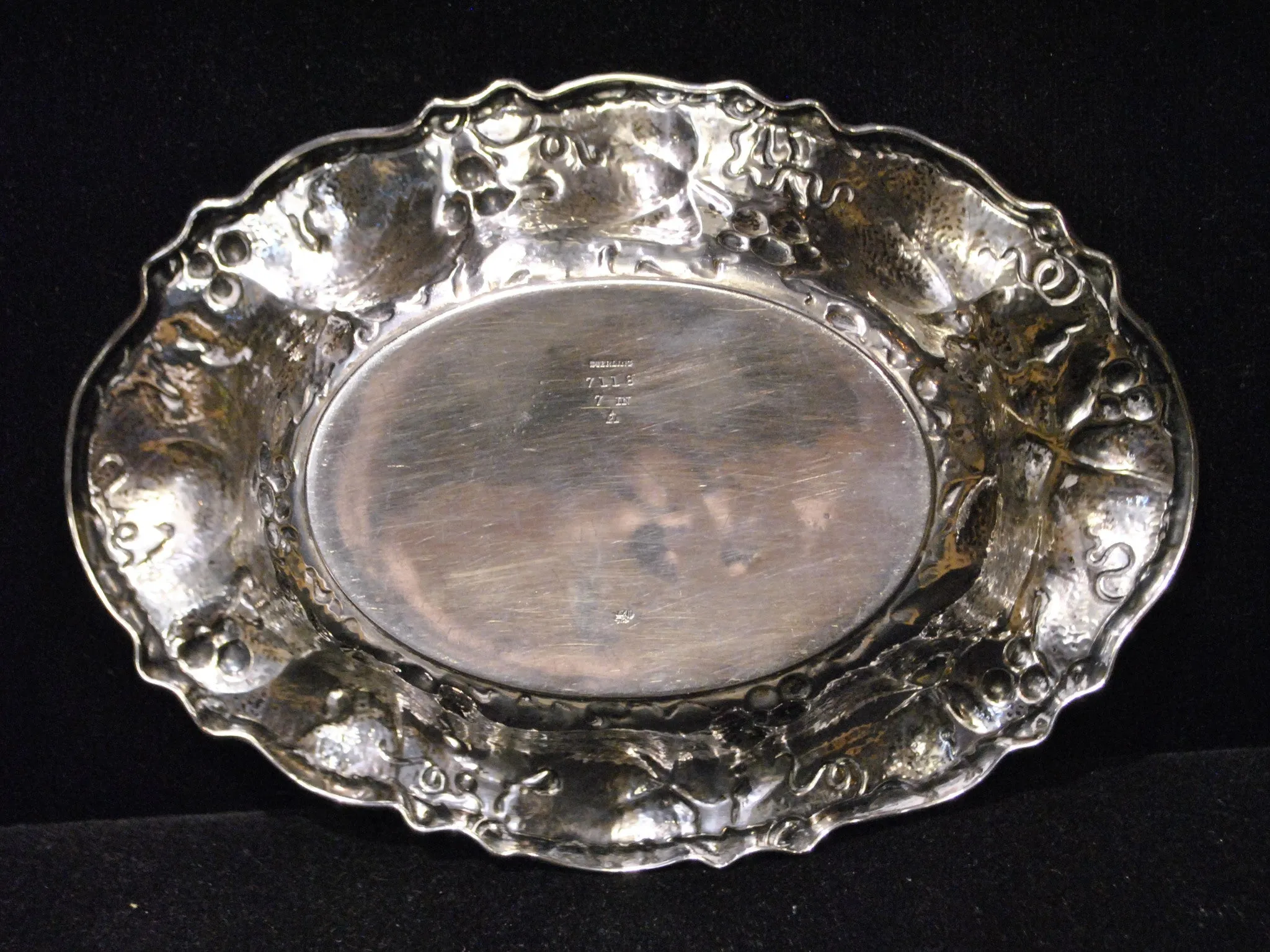 1906 Antique Small Serving Dish, Sterling Silver, Vine Filigree, Whiting Manufacturing Co - $4K VALUE*