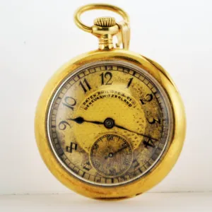 1910 Lady's Patek Philippe Miniature Pocket Watch in 18K Yellow Gold - $20K VALUE