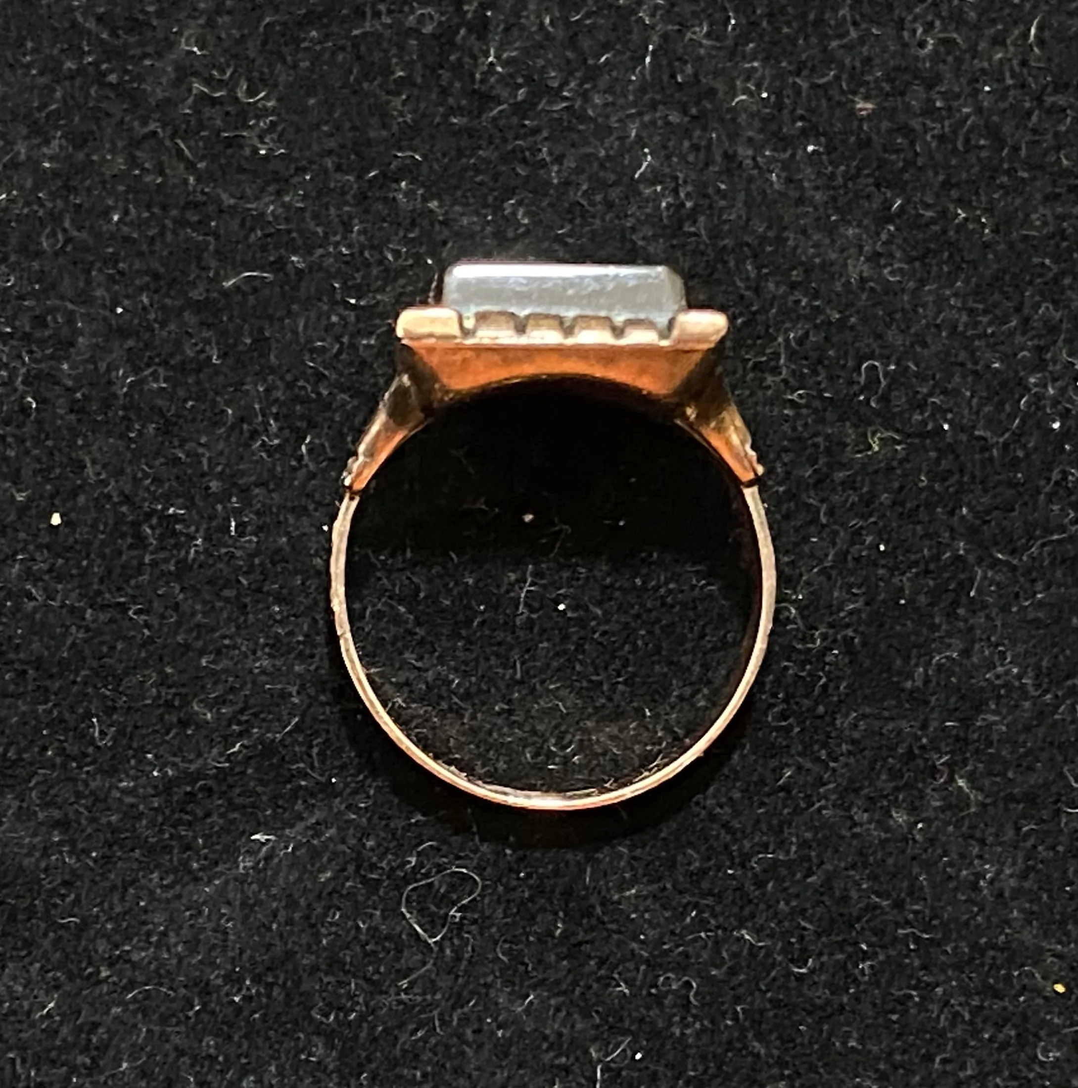 1910’s Unique Designer Solid Rose Gold with Intaglio Onyx Signet Ring - $10K Appraisal Value w/CoA}