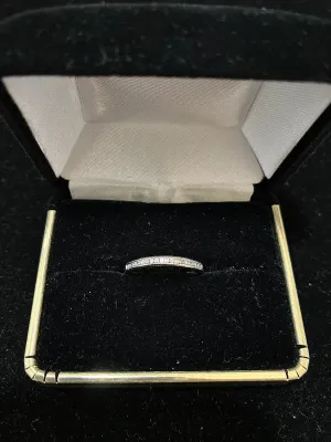 1920's Antique Design Platinum Channel Set 12 Diamonds Ring - $4K Appraisal Value w/CoA}a