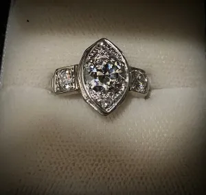 1920’s Antique Design Platinum with Diamond Filigree Ring - $60K Appraisal Value w/ CoA!}