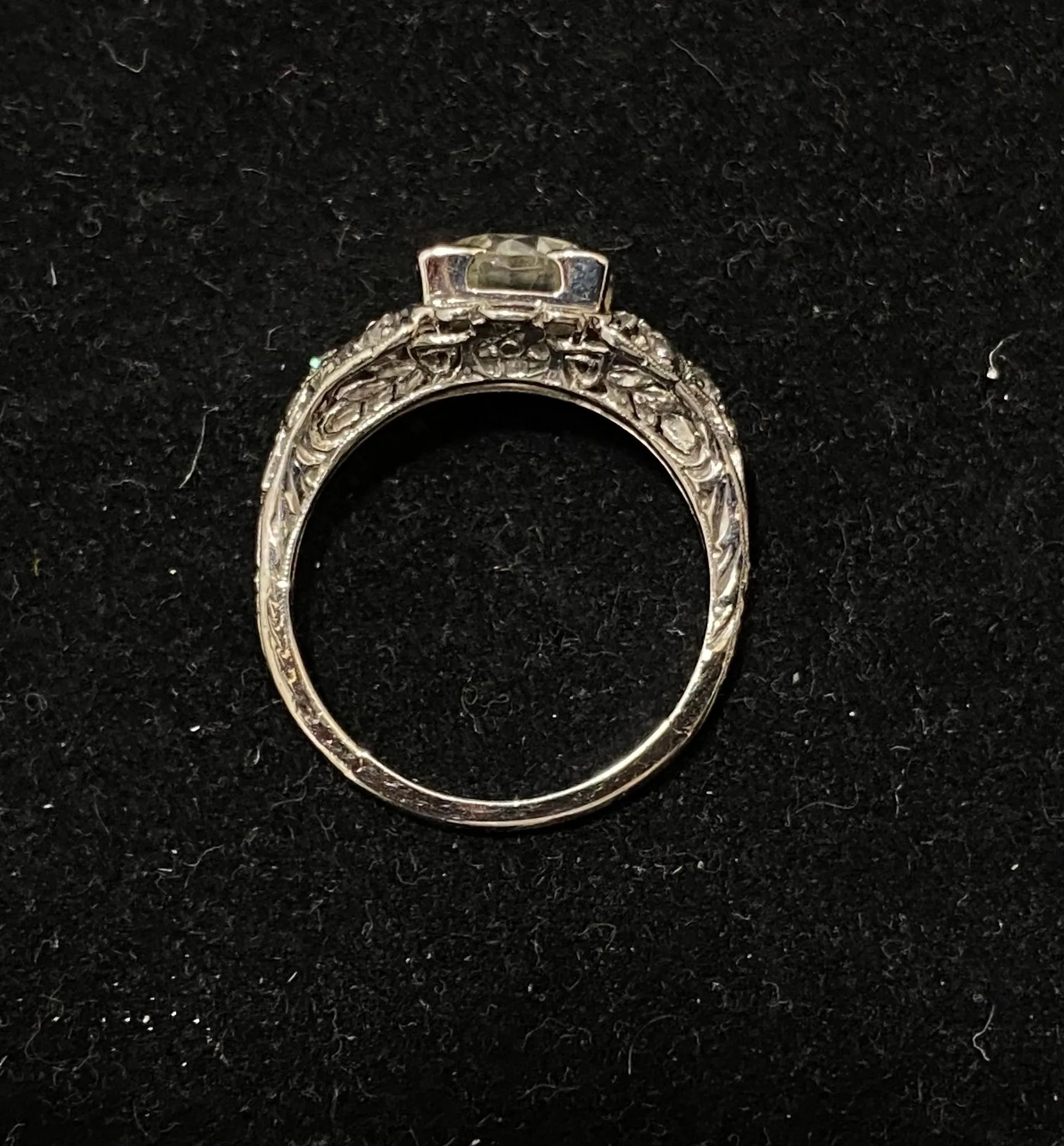 1920s Antique Platinum 9-Diamond Filigree Ring - $40K Appraisal Value w/CoA}