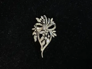 1920s Estate 85 Diamonds 6ct WG Beautiful Leaf Design Pin/Brooch -$50K APR w/CoA