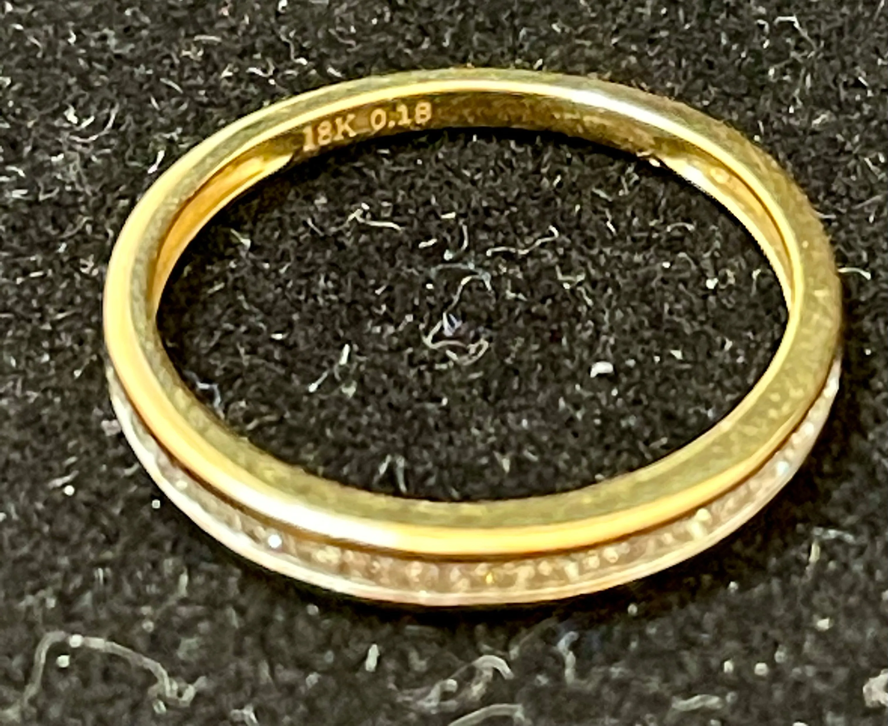 1920s European Design 18KYG Channel setting Diamond Band Ring - $4K APR Value w/CoA!