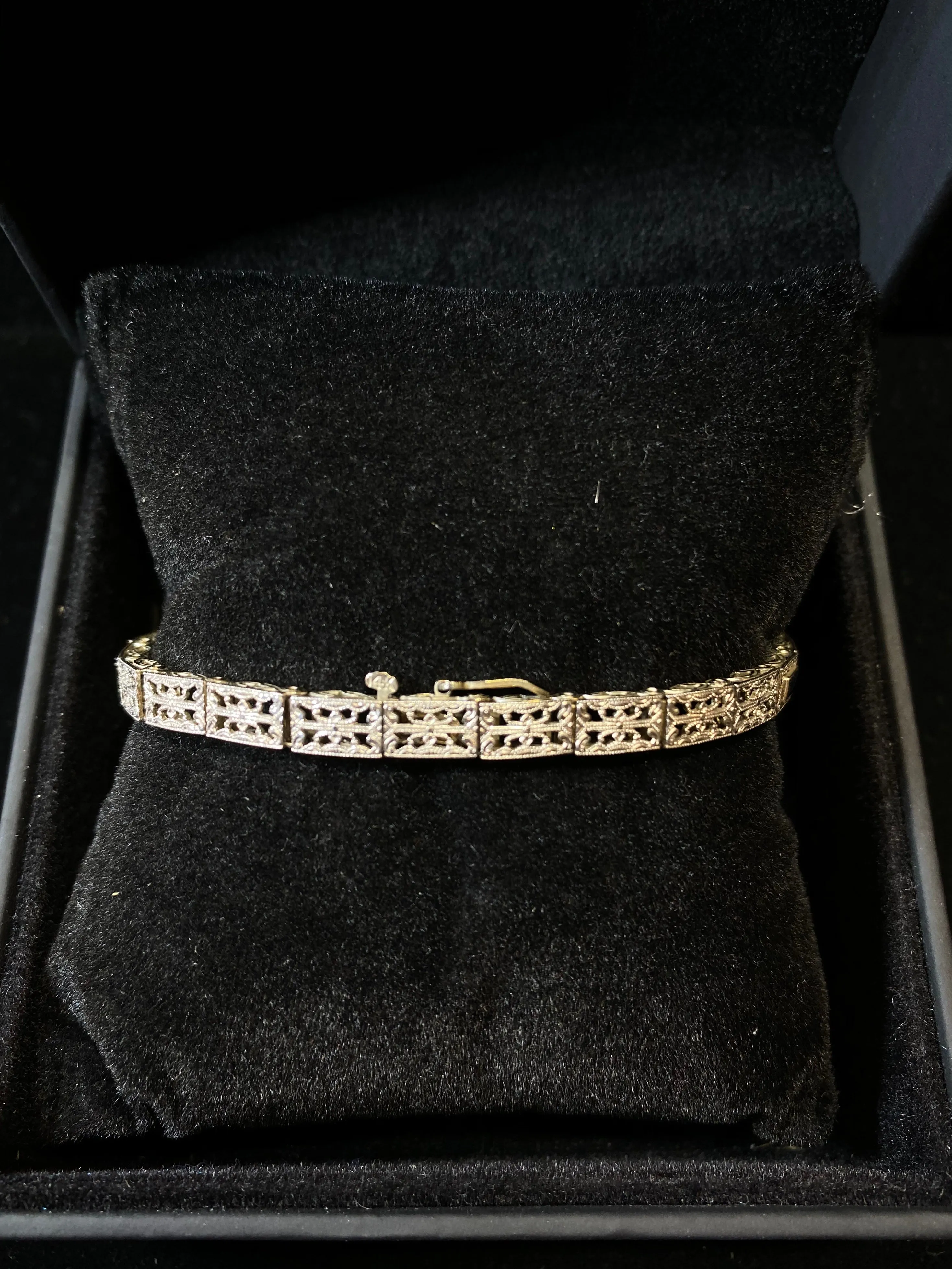 1920’s Victorian Style European Design Diamond/Sapphire Bracelet - $10K APR Value w/ CoA!