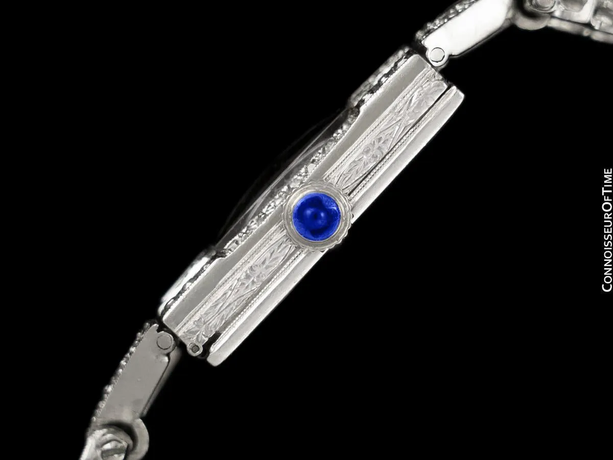 1921 Audemars Piguet For Betteridge Rare & Exquisite Art Deco Ladies Watch - Platinum, Diamonds & Sapphires