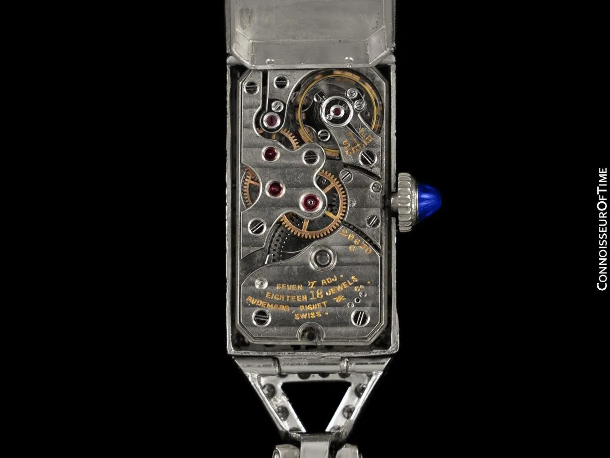 1921 Audemars Piguet For Betteridge Rare & Exquisite Art Deco Ladies Watch - Platinum, Diamonds & Sapphires