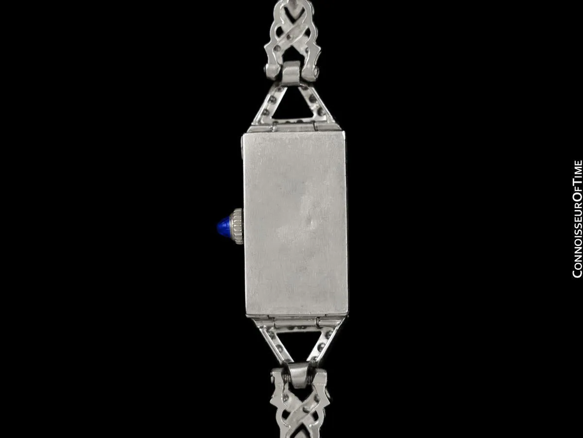 1921 Audemars Piguet For Betteridge Rare & Exquisite Art Deco Ladies Watch - Platinum, Diamonds & Sapphires