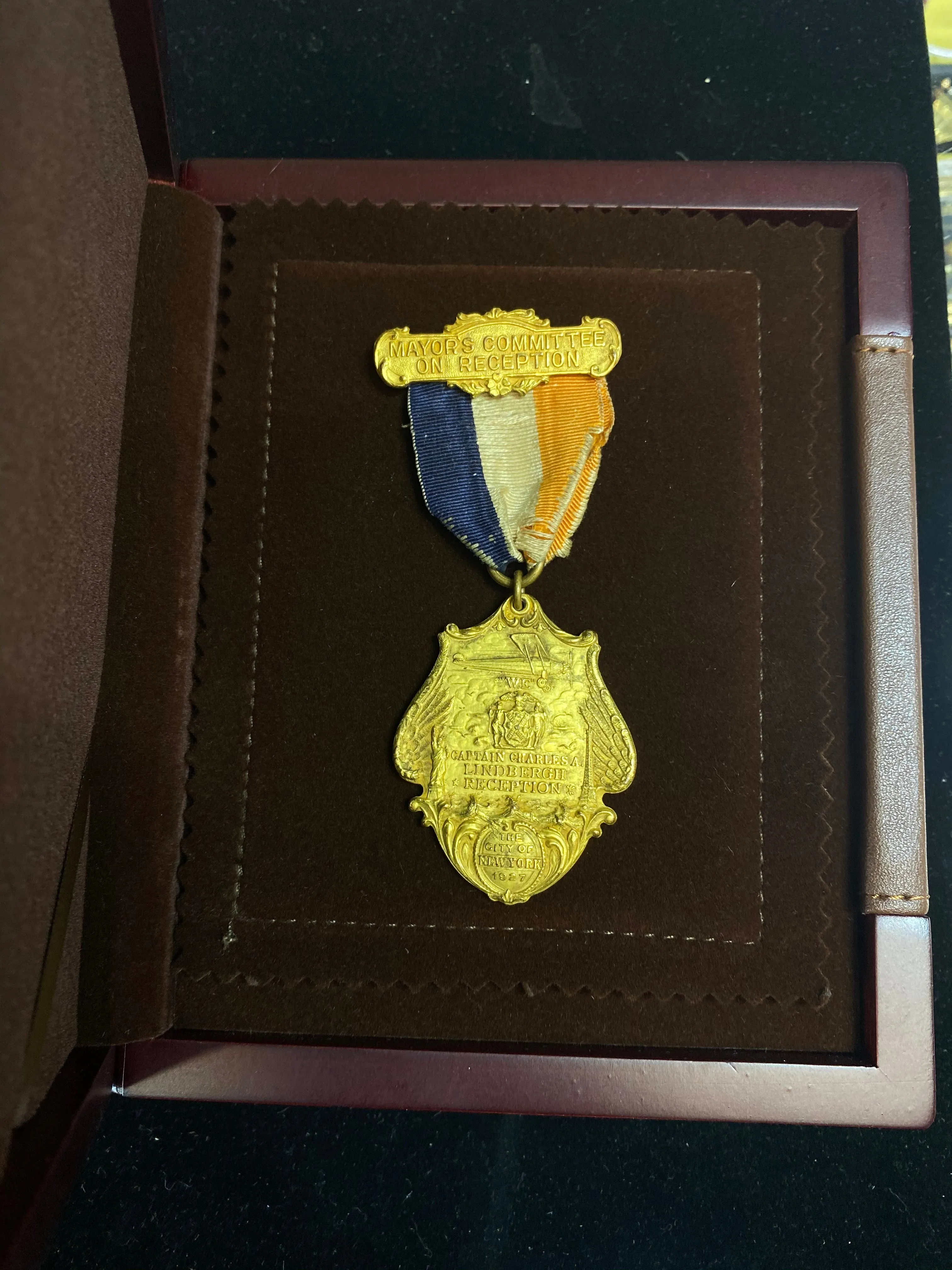 1927 The City of New York Mayor’s Committee Medal Charles Lindbergh Reception - $30K Appraisal Value w/ CoA!