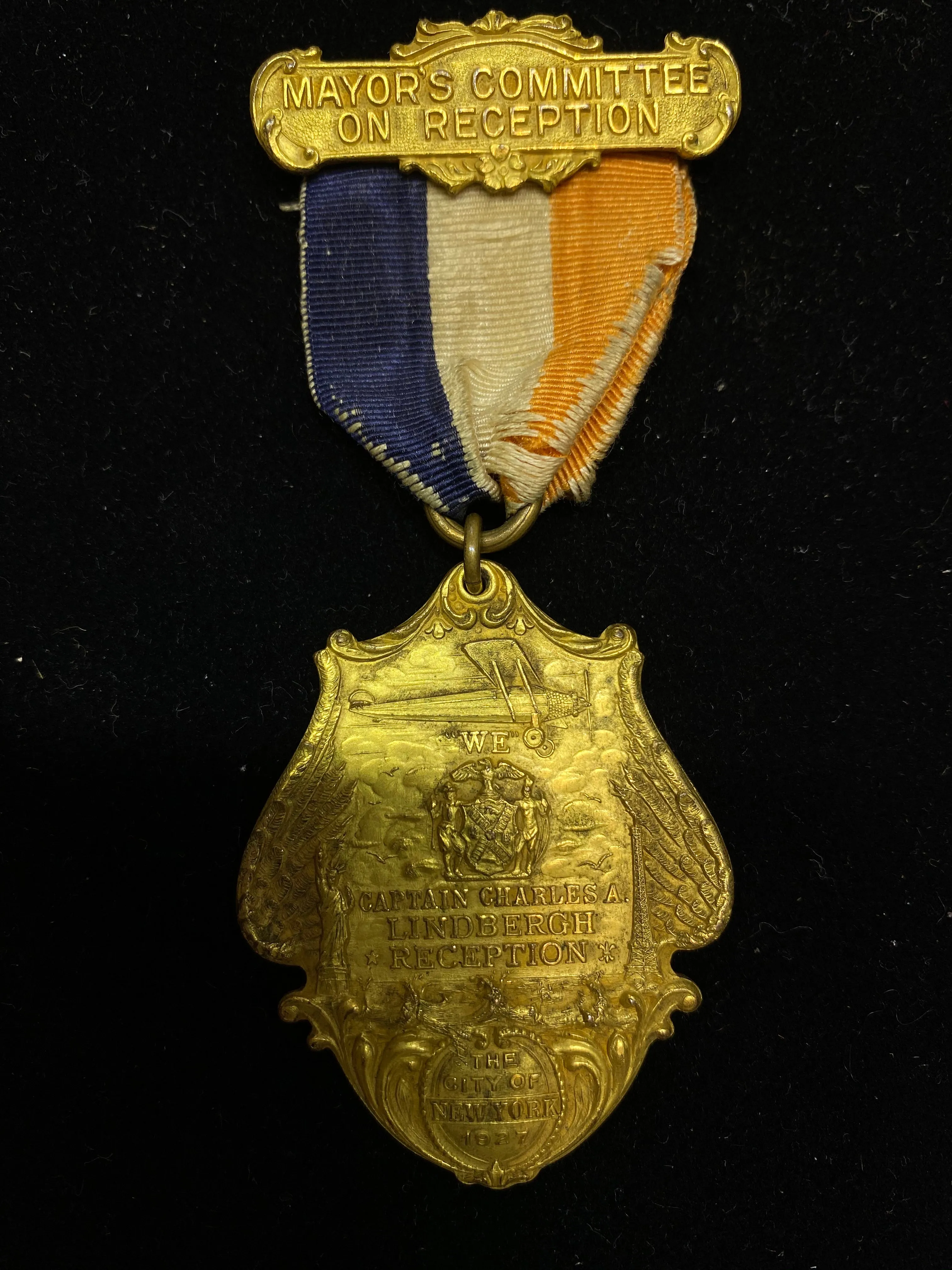 1927 The City of New York Mayor’s Committee Medal Charles Lindbergh Reception - $30K Appraisal Value w/ CoA!