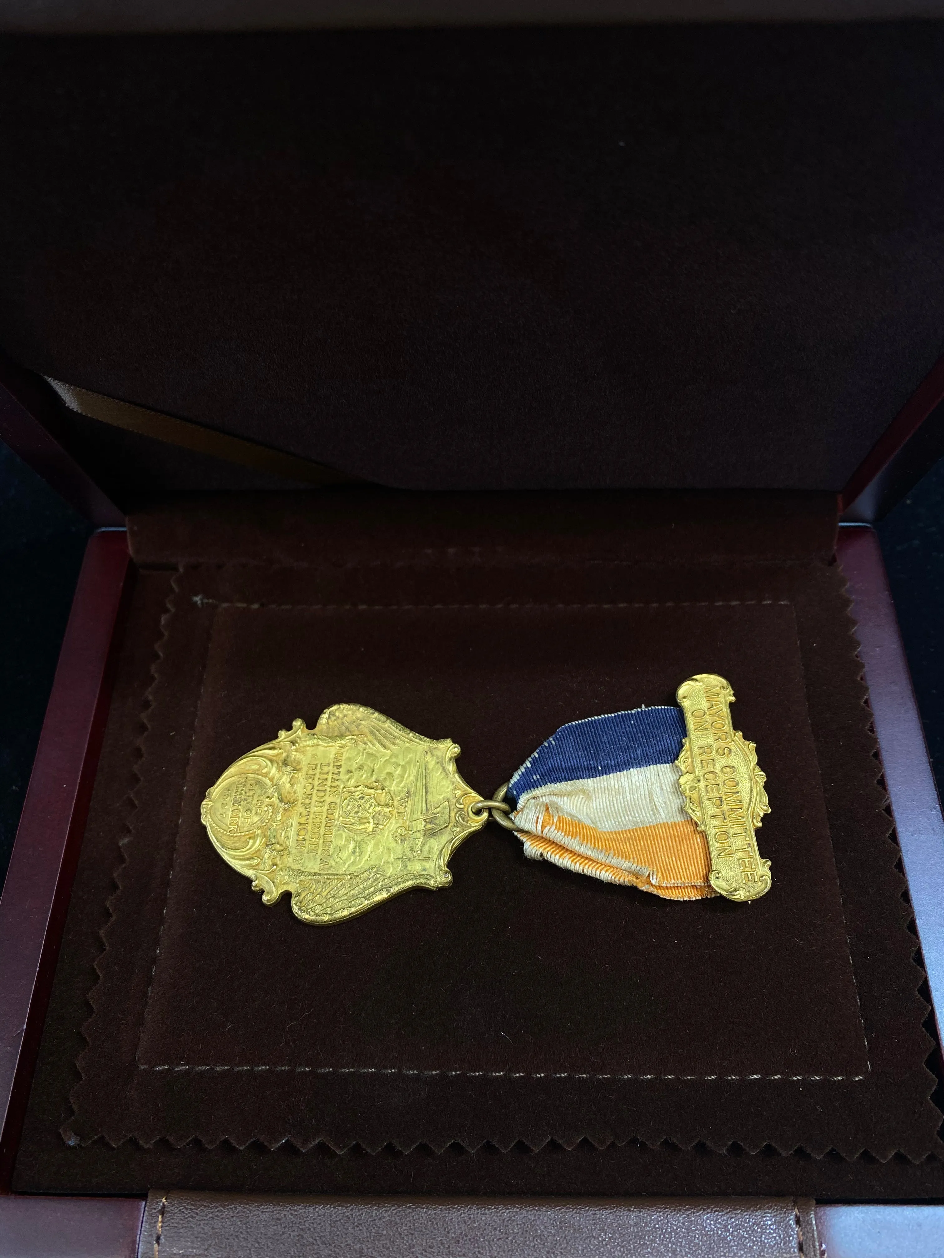 1927 The City of New York Mayor’s Committee Medal Charles Lindbergh Reception - $30K Appraisal Value w/ CoA!
