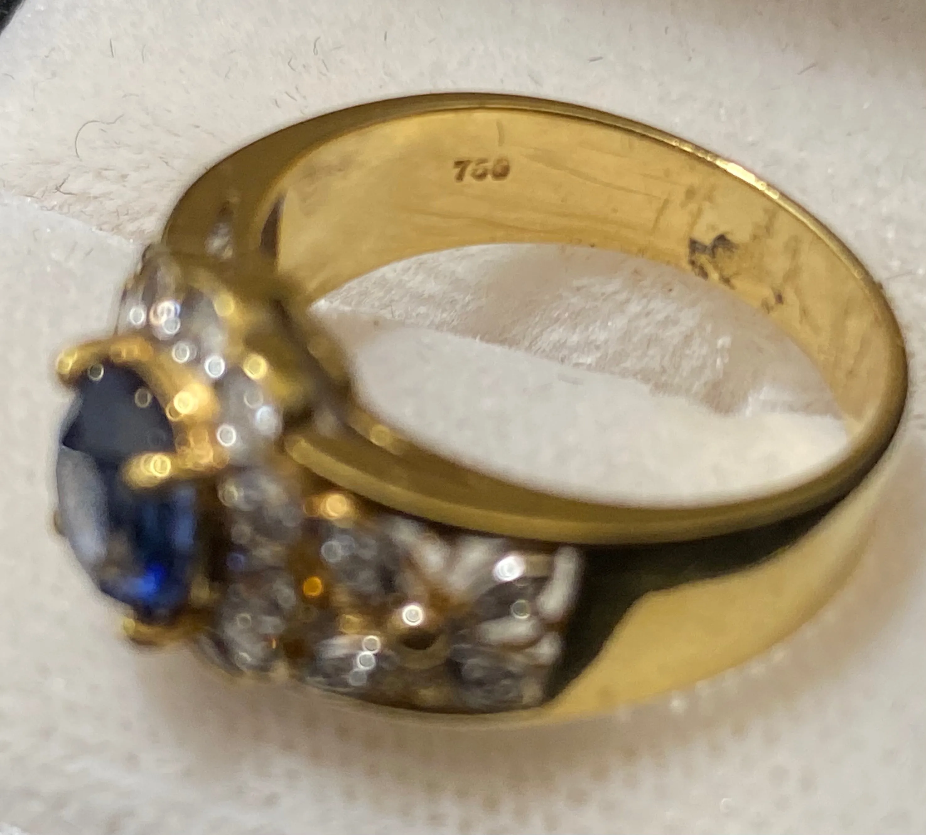 1930's Antique 18K Yellow Gold Sapphire & Diamond Ring - $20K Appraisal Value w/CoA}
