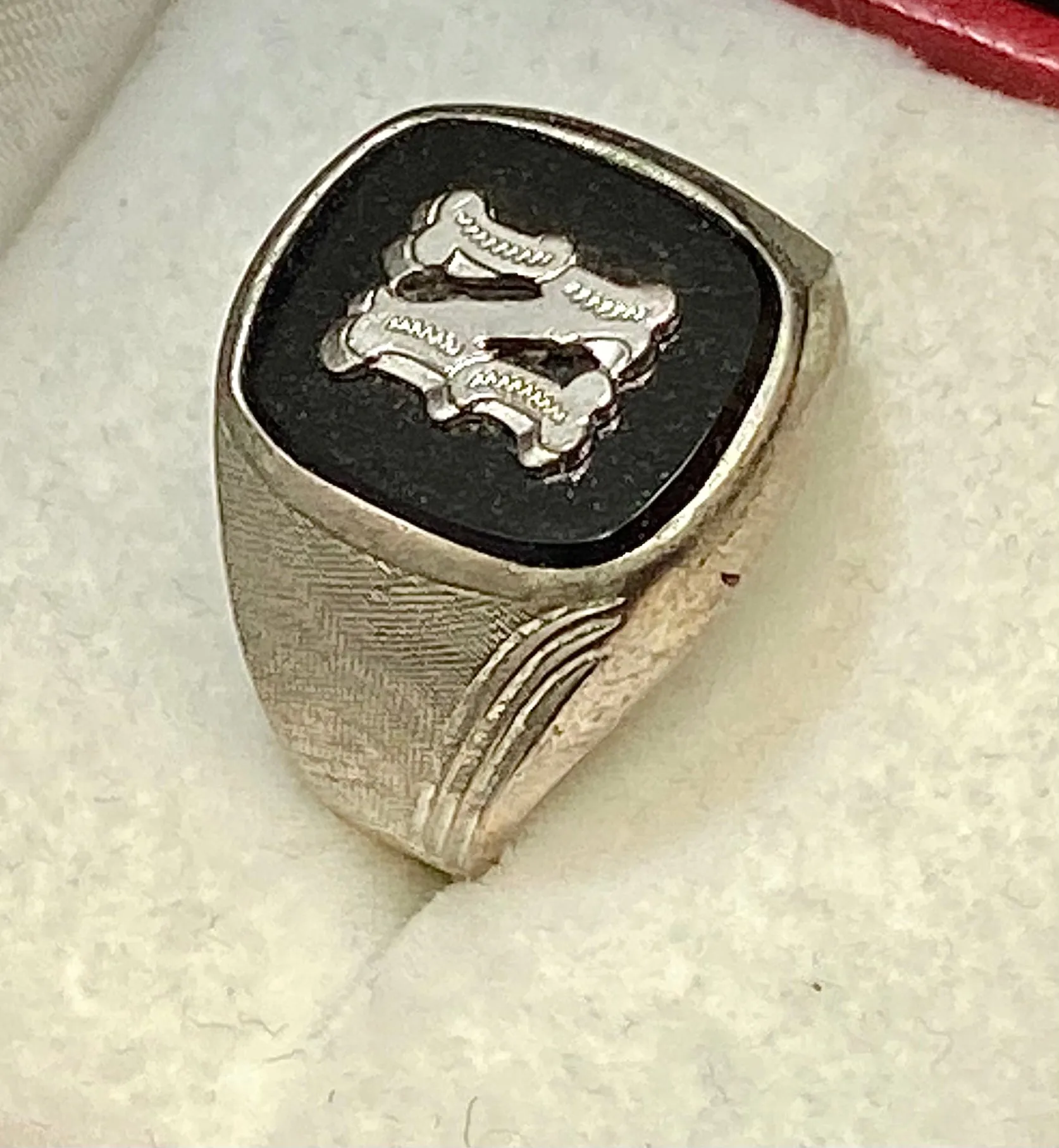 1930’s Antique Designer Sterling Silver Onyx Ring - $2.5K Appraisal Value w/CoA}
