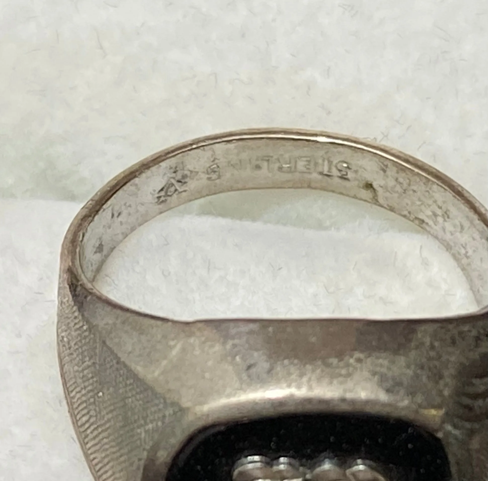 1930’s Antique Designer Sterling Silver Onyx Ring - $2.5K Appraisal Value w/CoA}