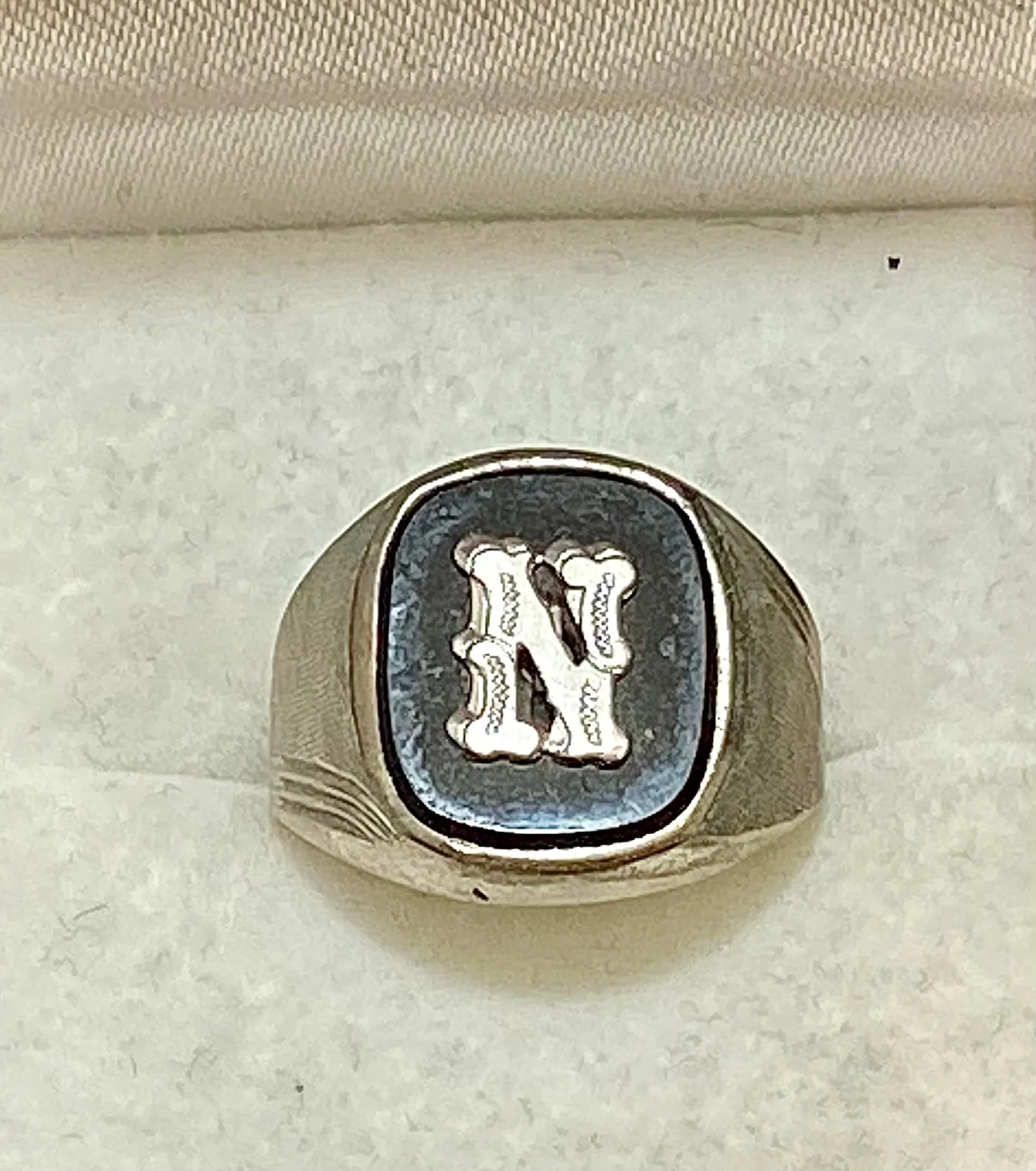 1930’s Antique Designer Sterling Silver Onyx Ring - $2.5K Appraisal Value w/CoA}