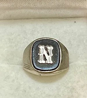 1930’s Antique Designer Sterling Silver Onyx Ring - $2.5K Appraisal Value w/CoA}