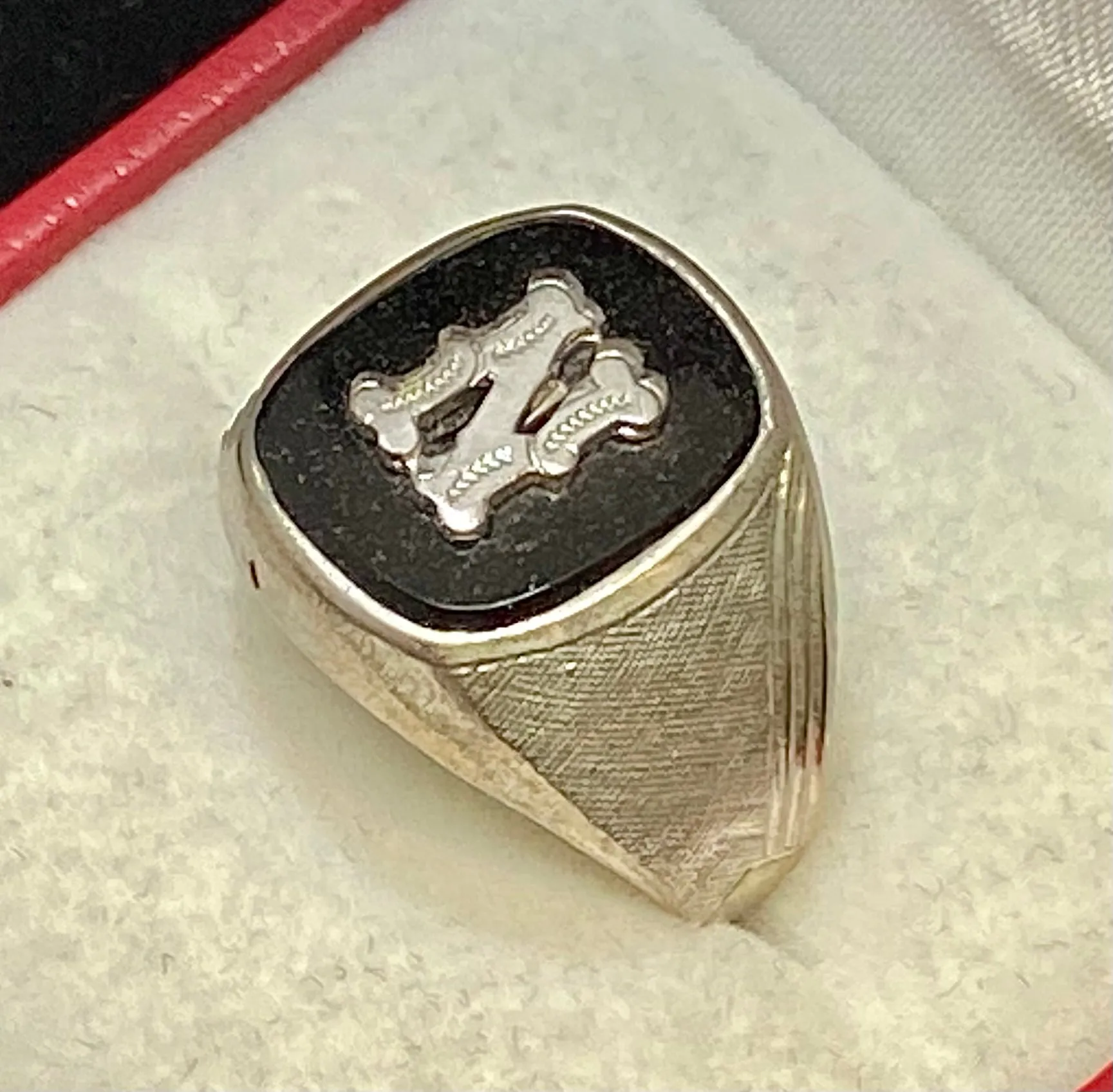 1930’s Antique Designer Sterling Silver Onyx Ring - $2.5K Appraisal Value w/CoA}