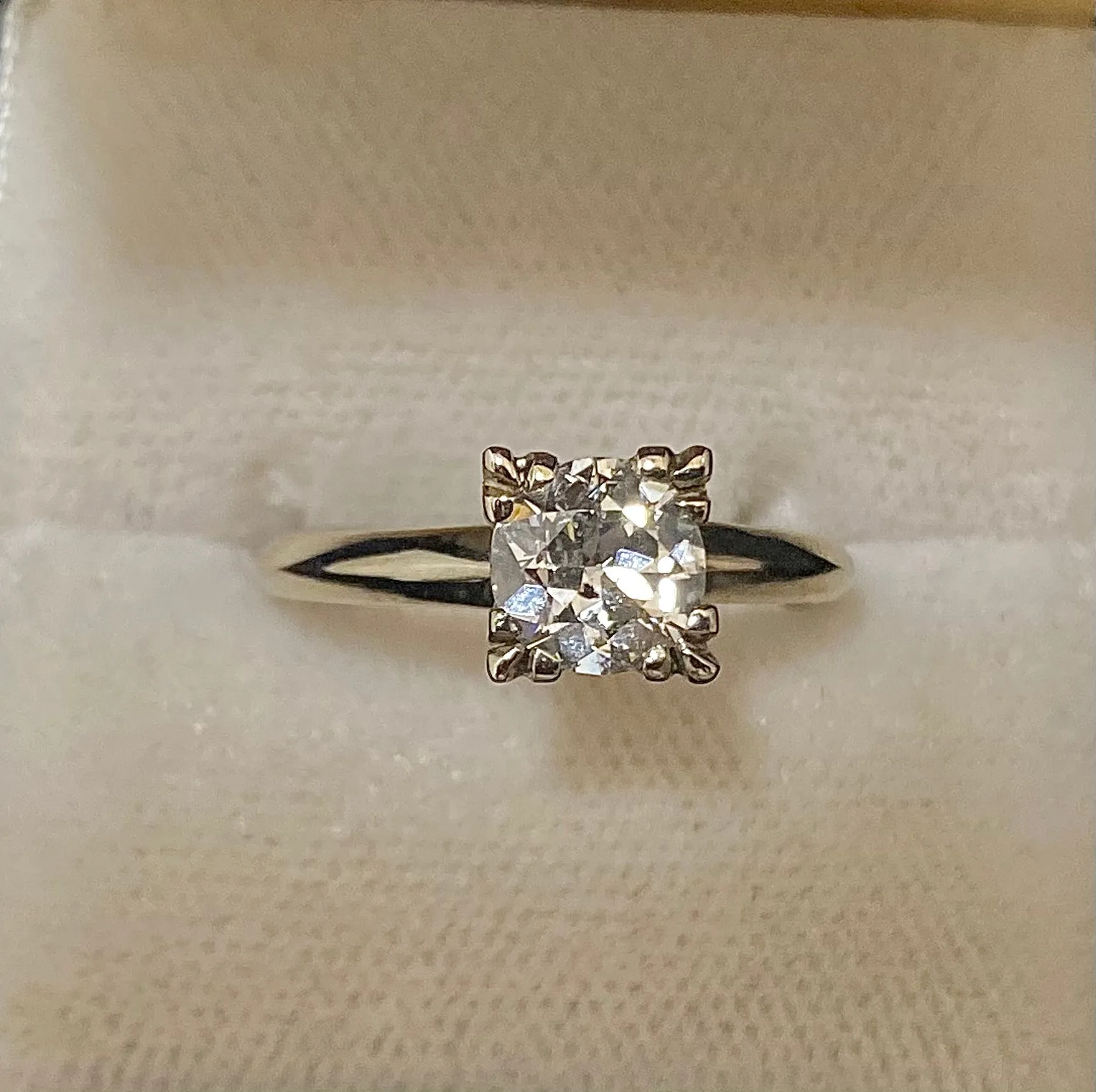 1930's Antique SWG Old Mine Diamond Ring - $20K Appraisal Value w/CoA}