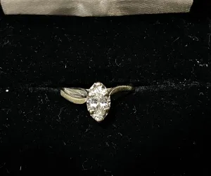 1940's Antique Design Solid White Gold with Diamond Ring - $6K Appraisal Value w/ CoA! }