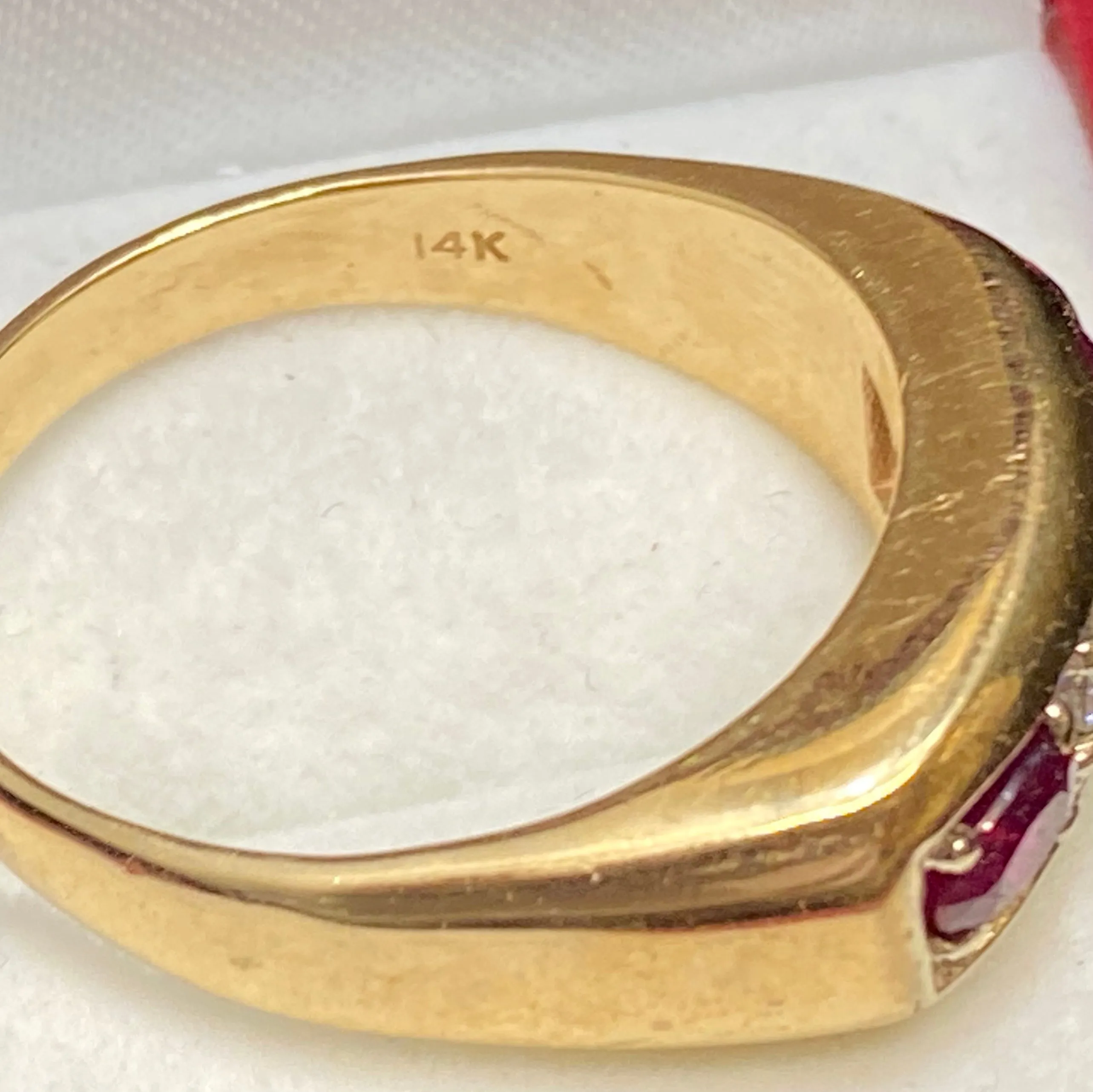 1940’s Antique Solid Yellow Gold with Diamond & Ruby Ring - $15K Appraisal Value w/CoA}