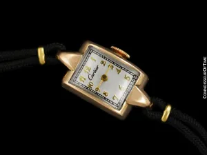 1940's Cartier Vintage Classic Ladies Handwound Watch - 14K Rose Gold