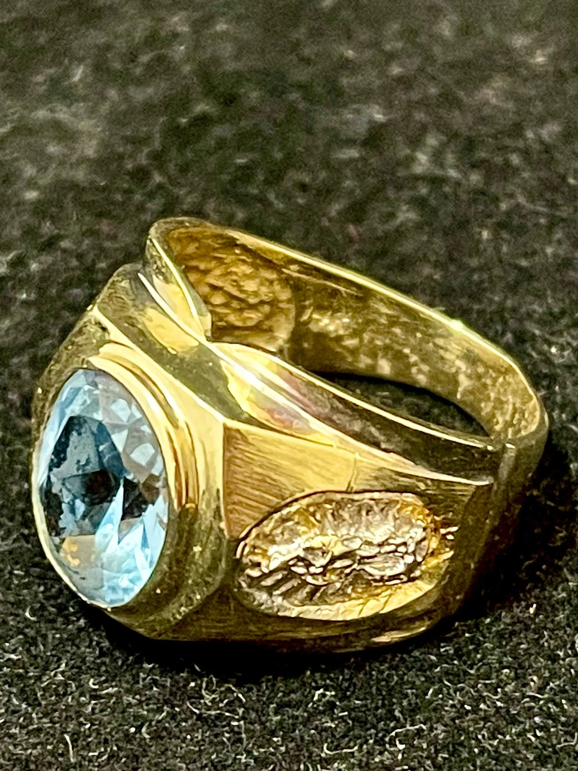 1940s Design SYWG with Oval Blue Topaz Ring - $3.5K Appraisal Value w/CoA!