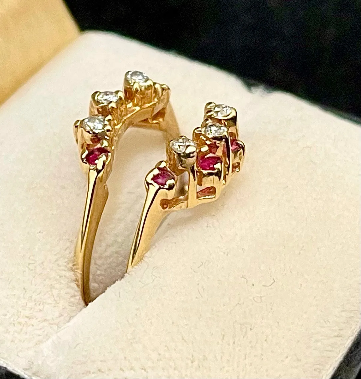 1940s Designer SYG Diamond & Ruby Enhancer Ring - $4K Appraisal Value w/CoA!