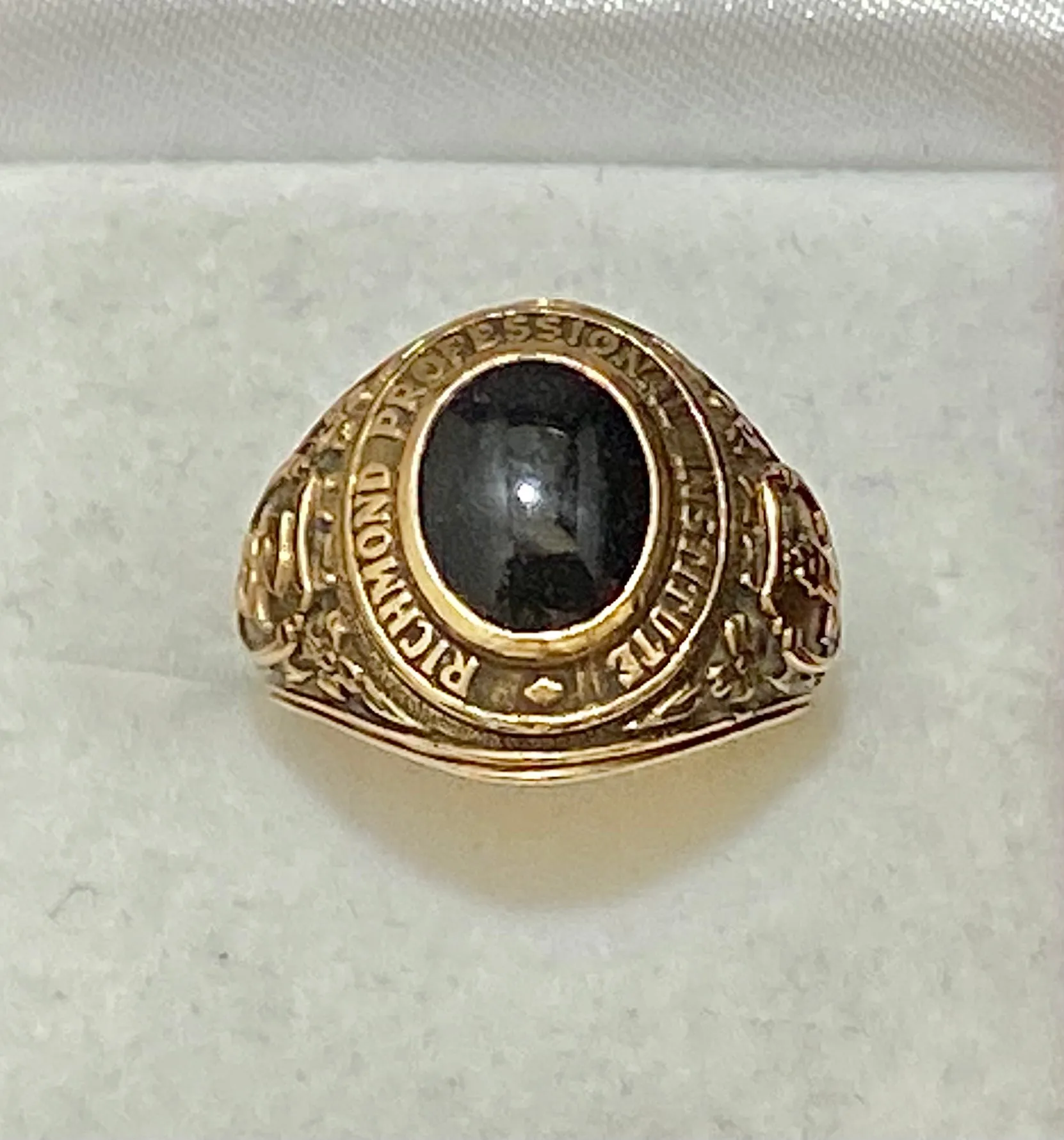 1940’s Richmond Professional Institute Solid Yellow Gold with Onyx Class Ring - $6K Appraisal Value w/CoA}
