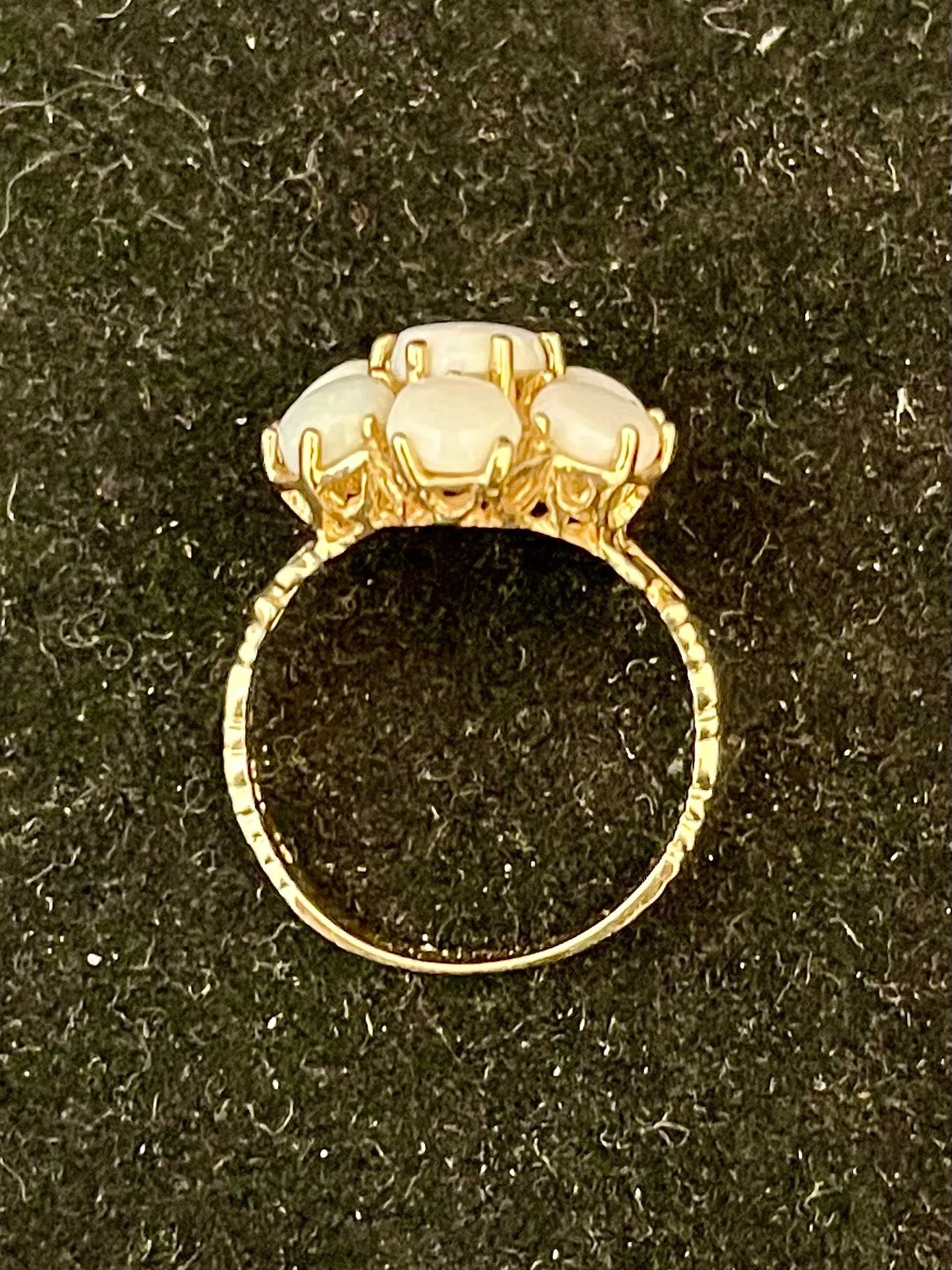 1940s Unique Handmade SYG 7-Opal Ring - $6K Appraisal Value w/CoA!