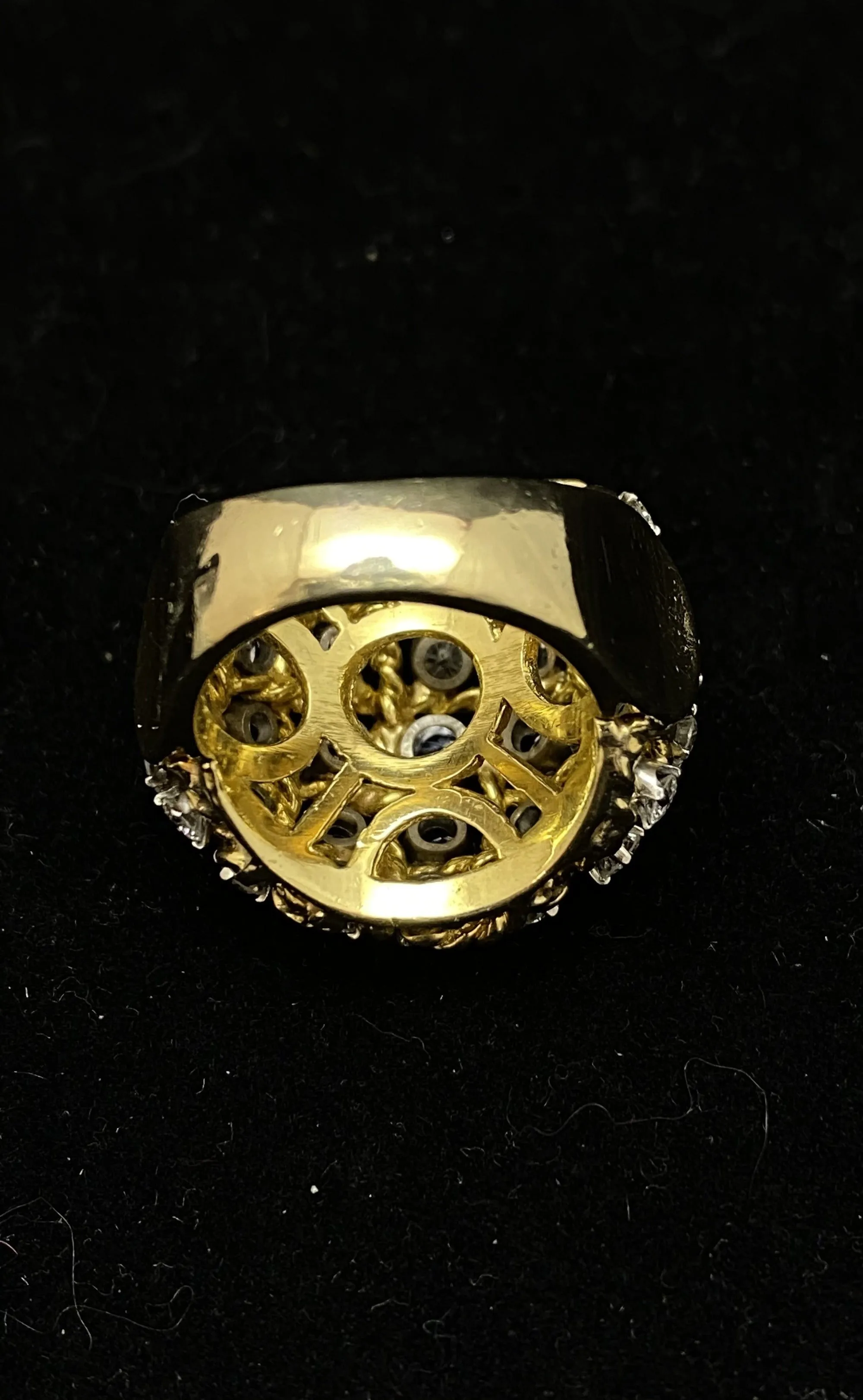 1940's VCA-Style 18K Yellow Gold Dome-Shaped Ring w/ 35 Diamonds! - $40K Appraisal Value w/ CoA!