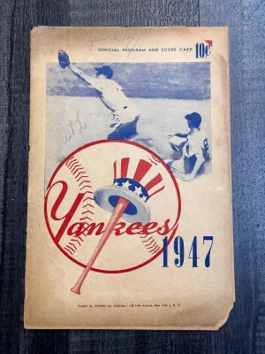 1947 NY Yankees vs. SL Cardinals Program with the Star Lineup - $600 APR w/ CoA!