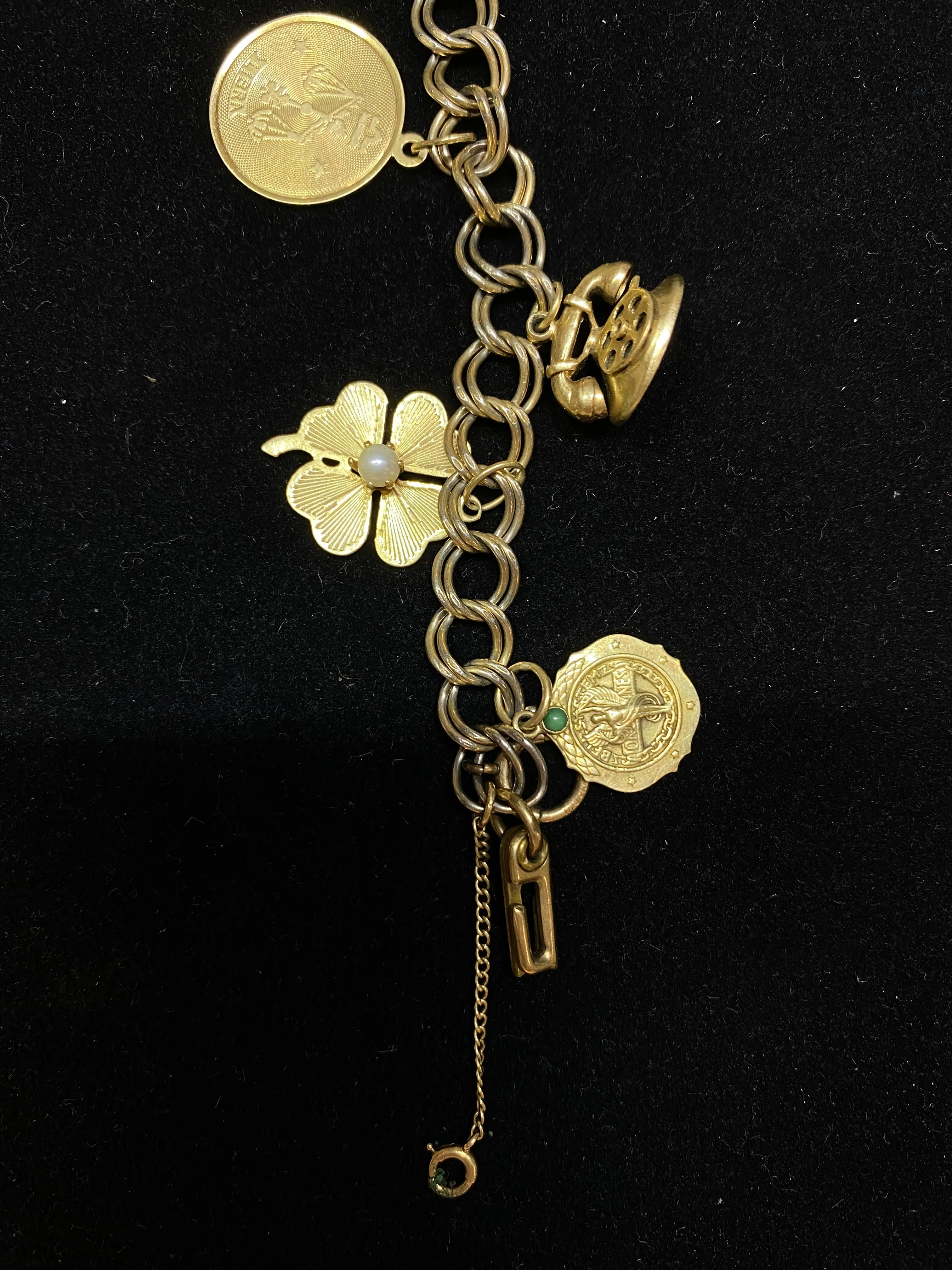 1950's Antique SYG Multi Charm Locket Bracelet - $10K Appraisal Value w/ CoA}