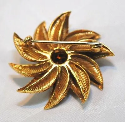 1960s Tiffany & Co. Turquoise Pinwheel Brooch in 18K Yellow Gold - $15K VALUE