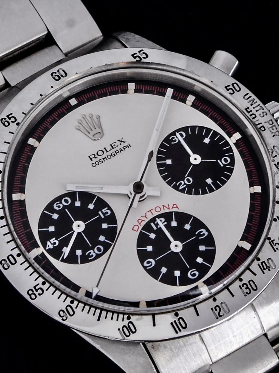 1968 Rolex Daytona 6239 "Paul Newman Exotic Dial" W/ Box and Rolex Service Papers